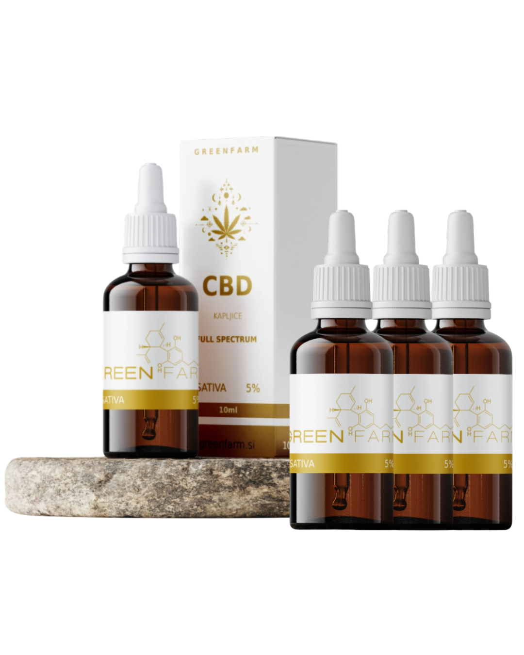 Premium CBD Kapljice Sativa 5% Full Spectrum 3+1 GRATIS