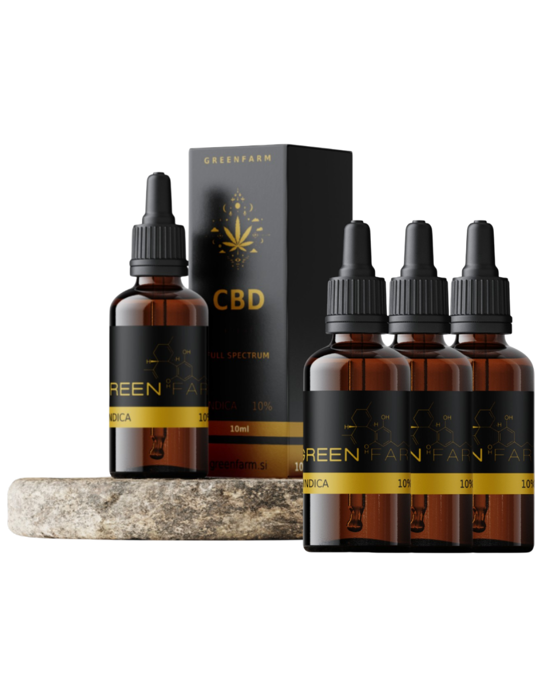 Premium CBD Kapljice Indica 10% Full Spectrum 3+1 GRATIS