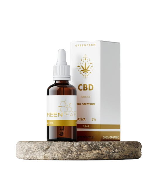 Premium CBD Kapljice Sativa 5% Full Spectrum